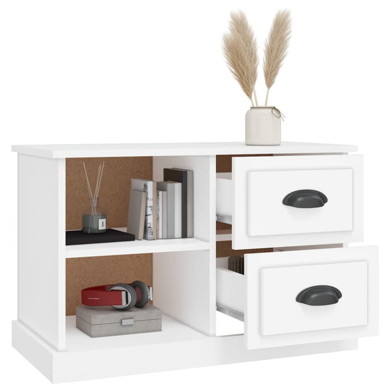 Tv-meubel 73x35,5x47,5 cm bewerkt hout wit MeubelReus