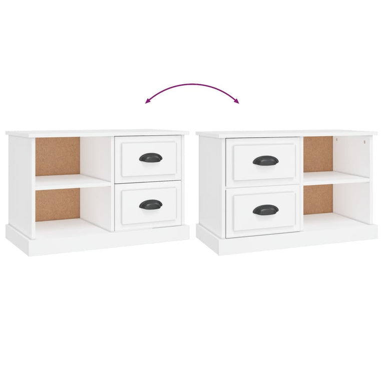 Tv-meubel 73x35,5x47,5 cm bewerkt hout wit MeubelReus