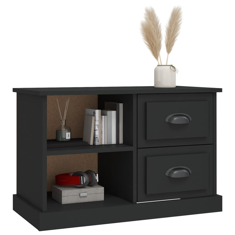 Tv-meubel 73x35,5x47,5 cm bewerkt hout zwart MeubelReus