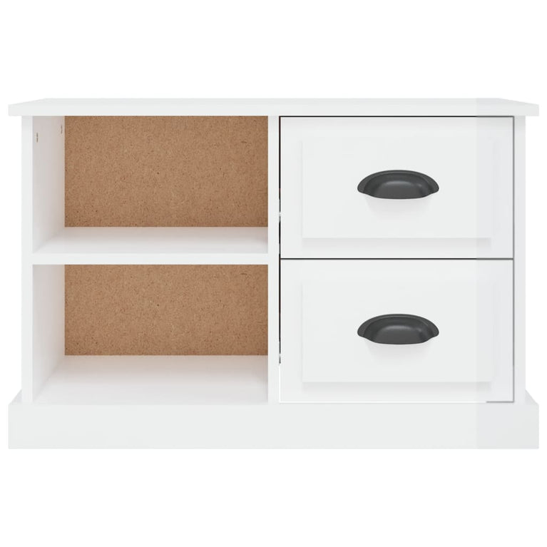 Tv-meubel 73x35,5x47,5 cm bewerkt hout hoogglans wit MeubelReus