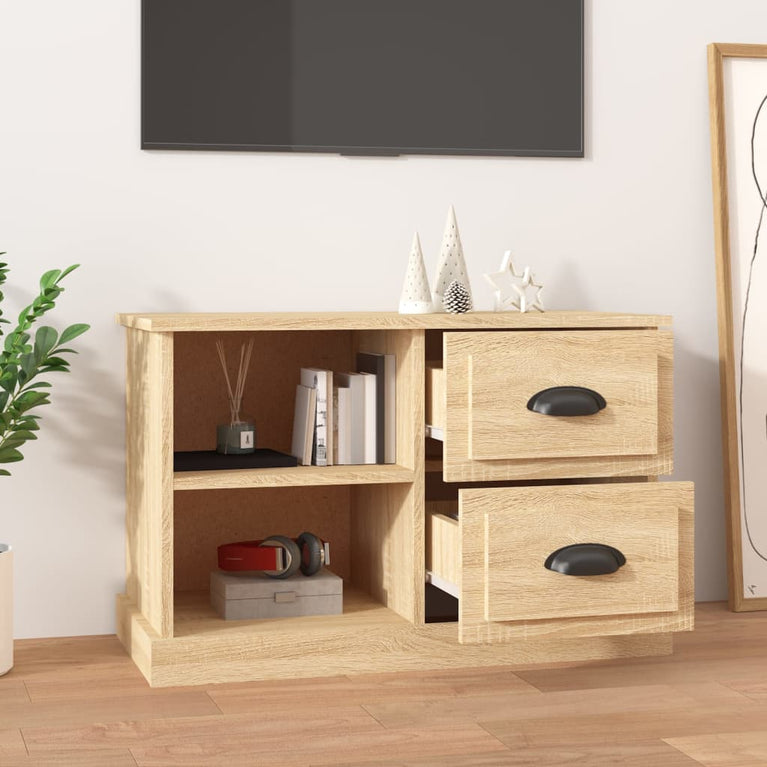 Tv-meubel 73x35,5x47,5 cm bewerkt hout sonoma eikenkleurig MeubelReus