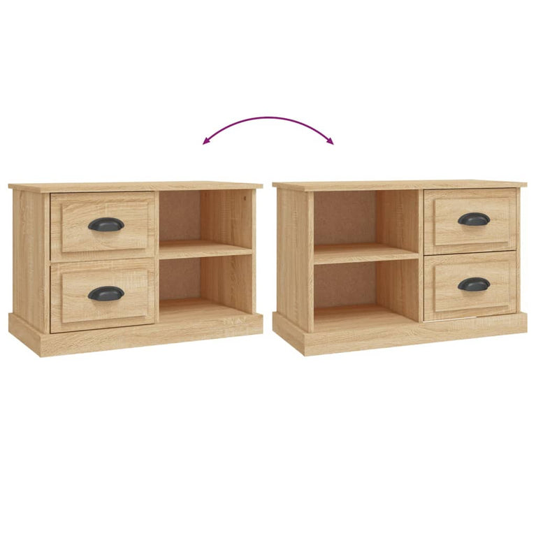 Tv-meubel 73x35,5x47,5 cm bewerkt hout sonoma eikenkleurig MeubelReus