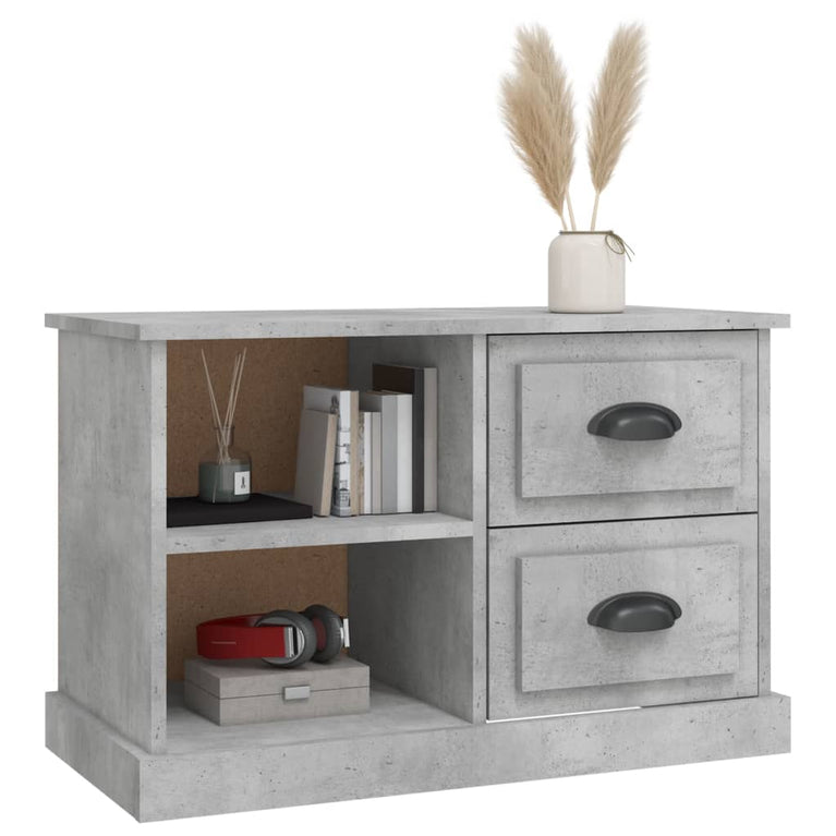 Tv-meubel 73x35,5x47,5 cm bewerkt hout betongrijs MeubelReus