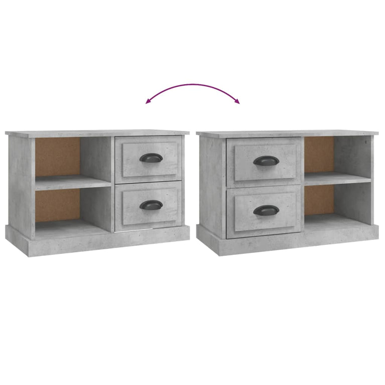 Tv-meubel 73x35,5x47,5 cm bewerkt hout betongrijs MeubelReus