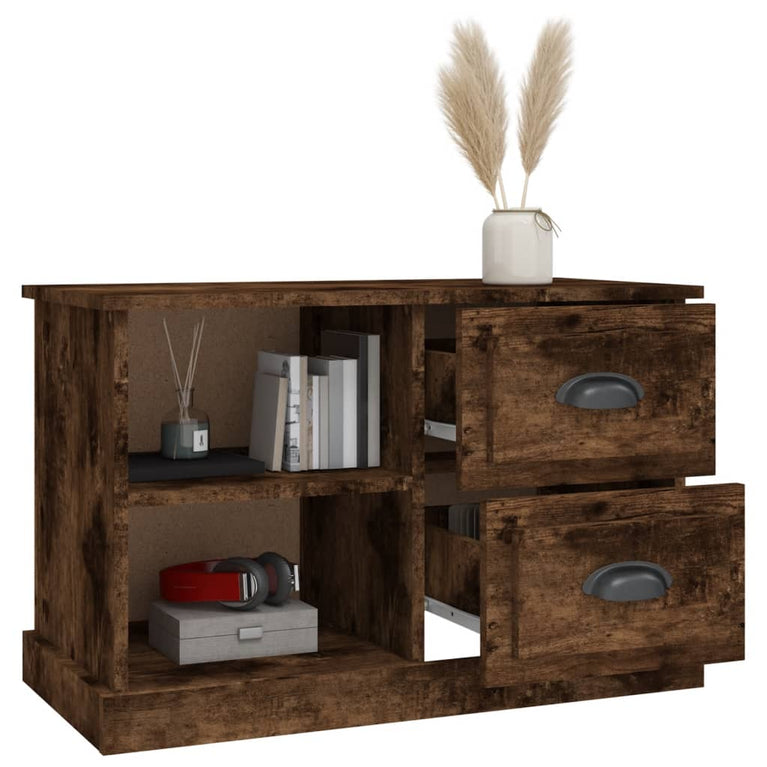 Tv-meubel 73x35,5x47,5 cm bewerkt hout gerookt eikenkleurig MeubelReus