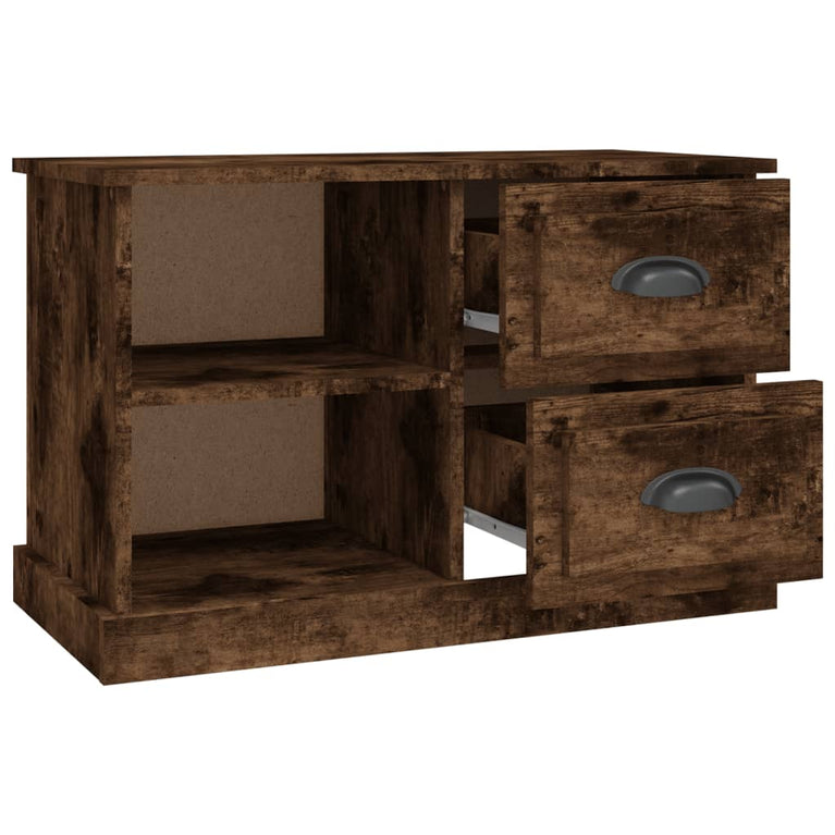Tv-meubel 73x35,5x47,5 cm bewerkt hout gerookt eikenkleurig MeubelReus