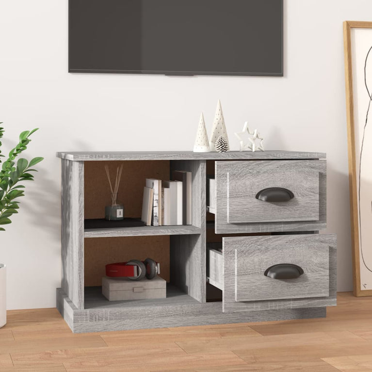 Tv-meubel 73x35,5x47,5 cm bewerkt hout grijs sonoma eikenkleur MeubelReus