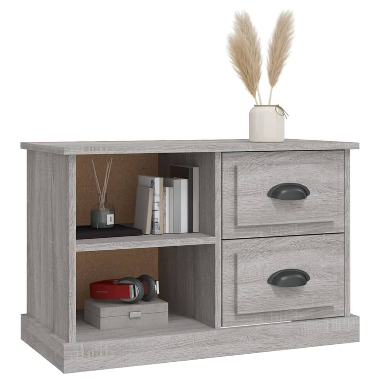 Tv-meubel 73x35,5x47,5 cm bewerkt hout grijs sonoma eikenkleur MeubelReus