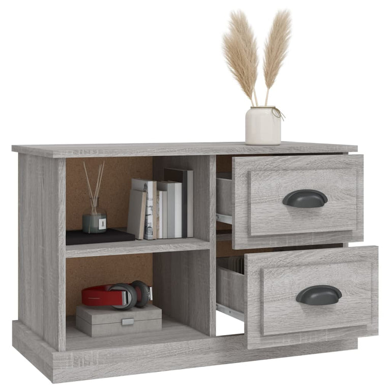 Tv-meubel 73x35,5x47,5 cm bewerkt hout grijs sonoma eikenkleur MeubelReus
