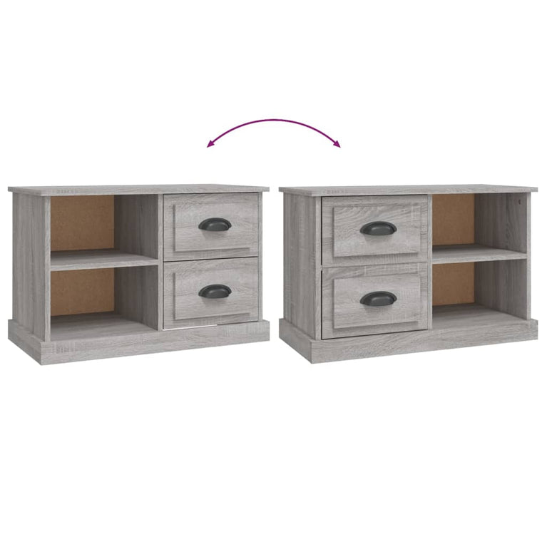 Tv-meubel 73x35,5x47,5 cm bewerkt hout grijs sonoma eikenkleur MeubelReus