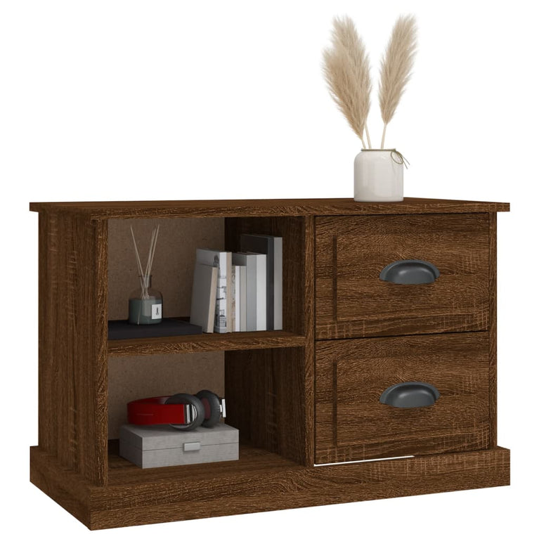 Tv-meubel 73x35,5x47,5 cm bewerkt hout bruin eikenkleur MeubelReus