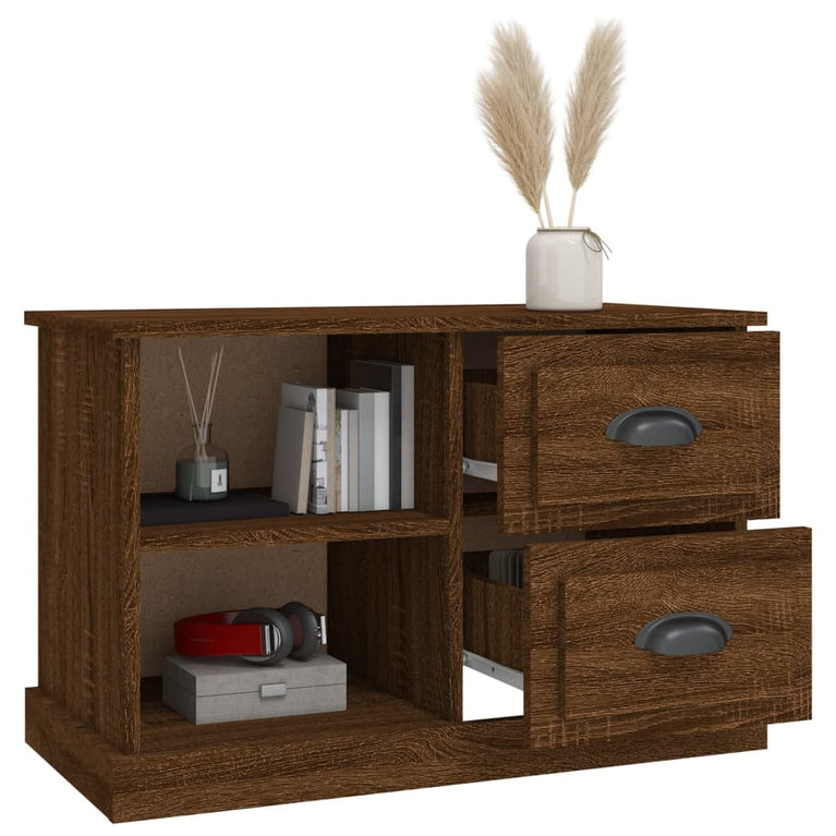 Tv-meubel 73x35,5x47,5 cm bewerkt hout bruin eikenkleur MeubelReus