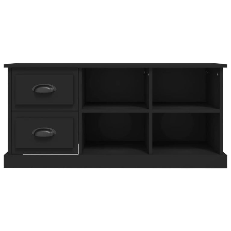 Tv-meubel 102x35,5x47,5 cm bewerkt hout zwart MeubelReus