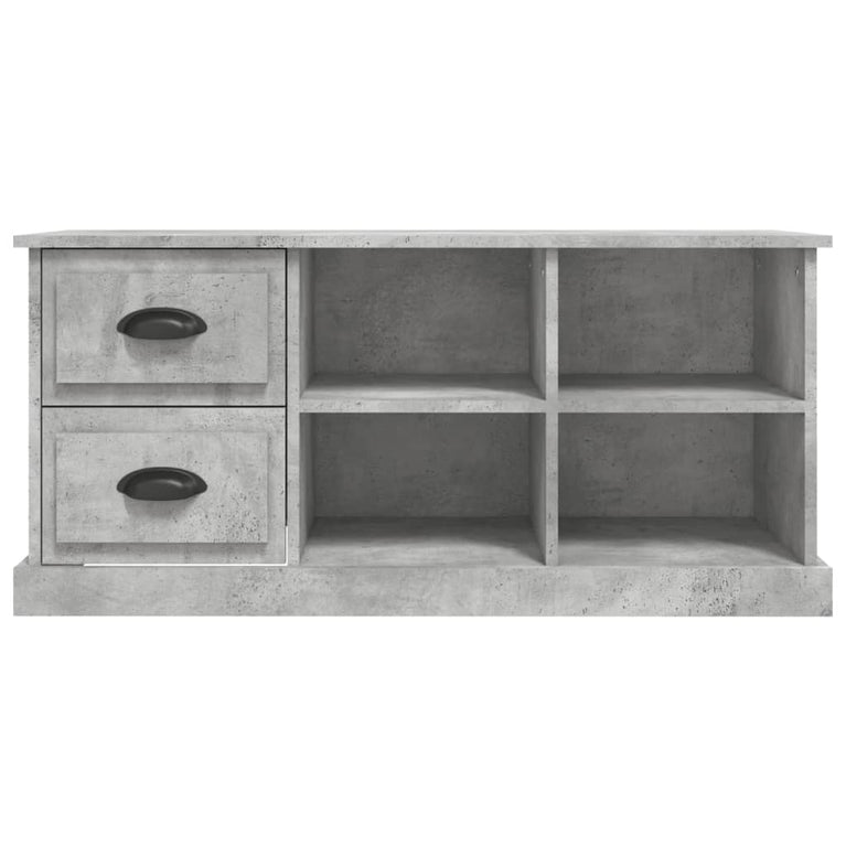 Tv-meubel 102x35,5x47,5 cm bewerkt hout betongrijs MeubelReus