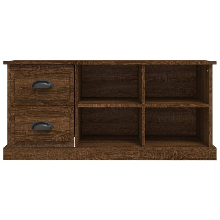 Tv-meubel 102x35,5x47,5 cm bewerkt hout bruin eikenkleur MeubelReus