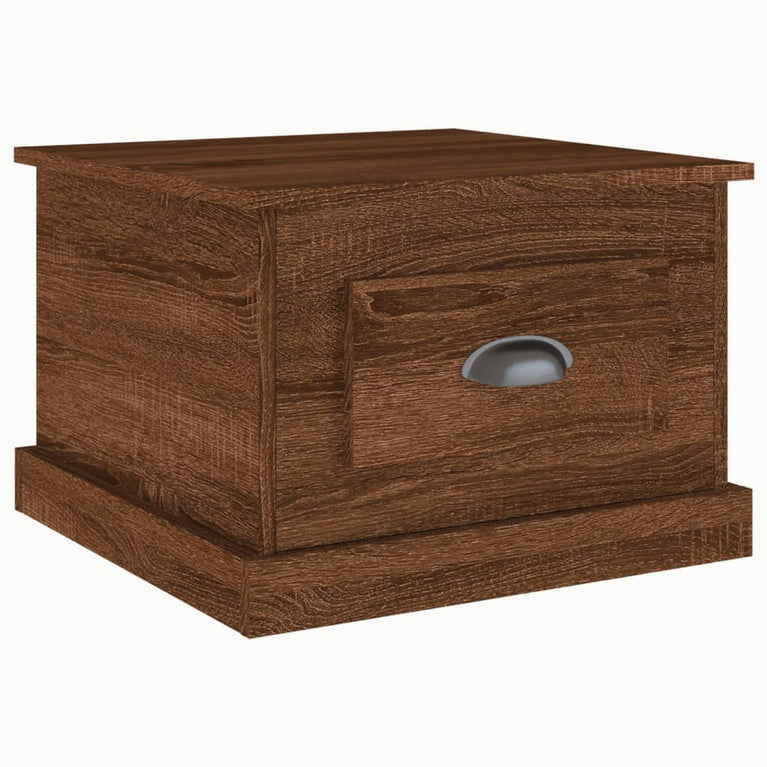 Salontafel 50x50x35 cm bewerkt hout bruin eikenkleur MeubelReus