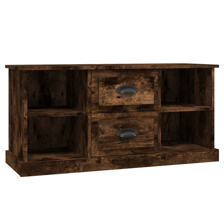 Tv-meubel 99,5x35,5x48 cm bewerkt hout gerookt eikenkleurig MeubelReus