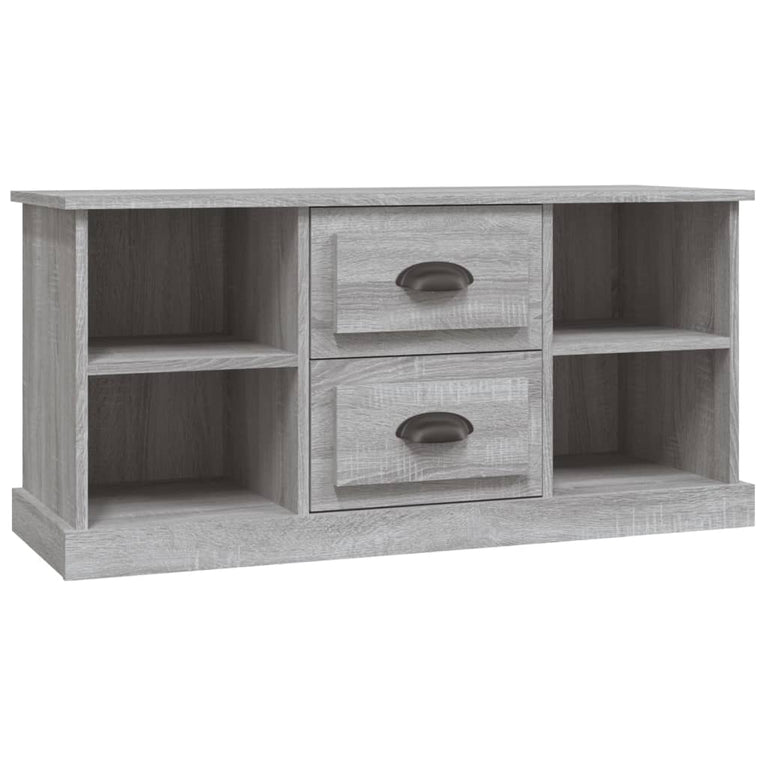 Tv-meubel 99,5x35,5x48 cm bewerkt hout grijs sonoma eikenkleur MeubelReus
