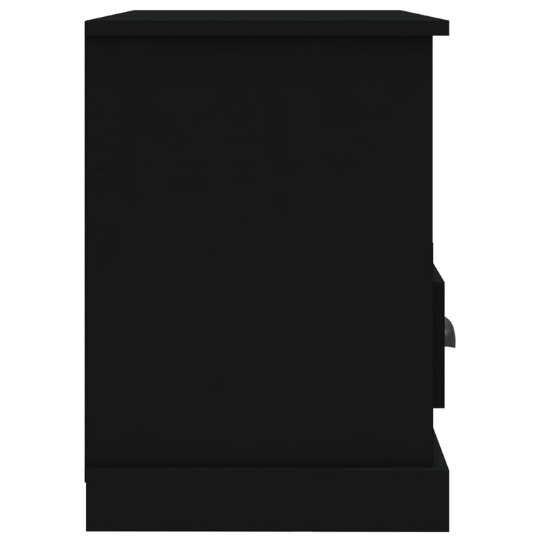 Tv-meubel 80x35x50 cm bewerkt hout zwart MeubelReus