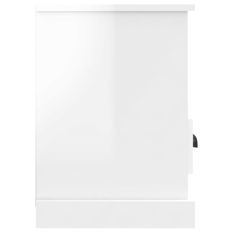 Tv-meubel 80x35x50 cm bewerkt hout hoogglans wit MeubelReus