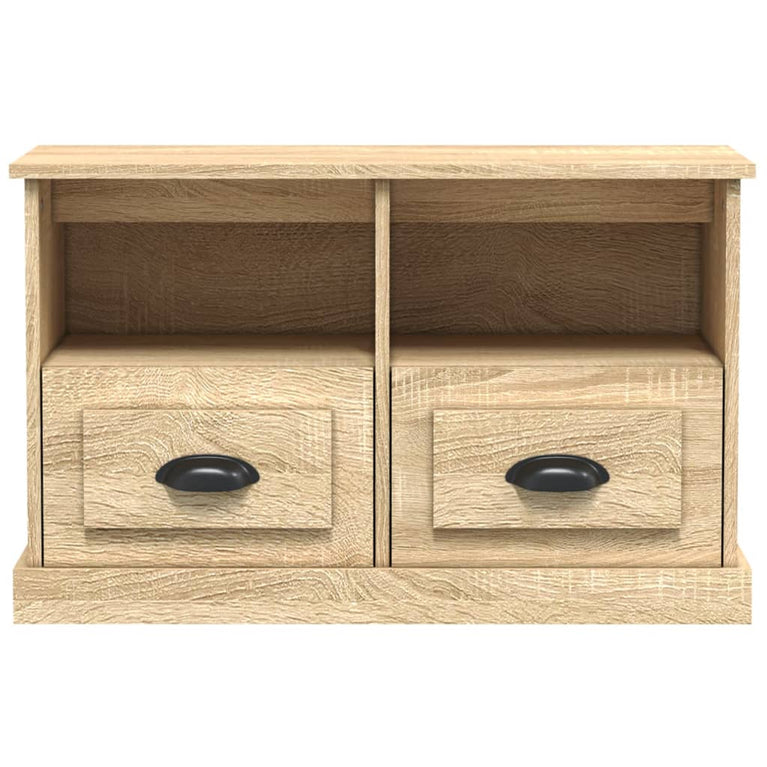 Tv-meubel 80x35x50 cm bewerkt hout sonoma eikenkleurig MeubelReus