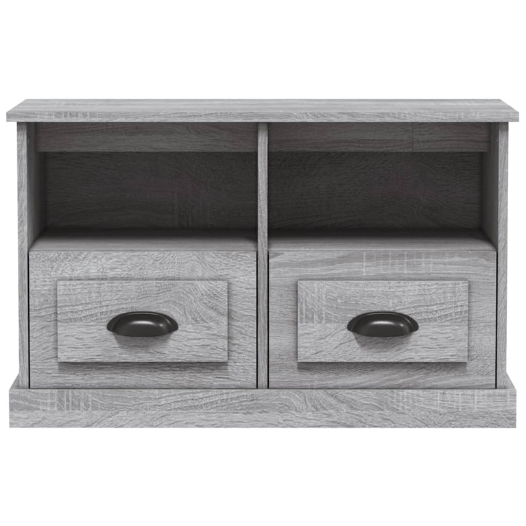 Tv-meubel 80x35x50 cm bewerkt hout grijs sonoma eikenkleurig MeubelReus