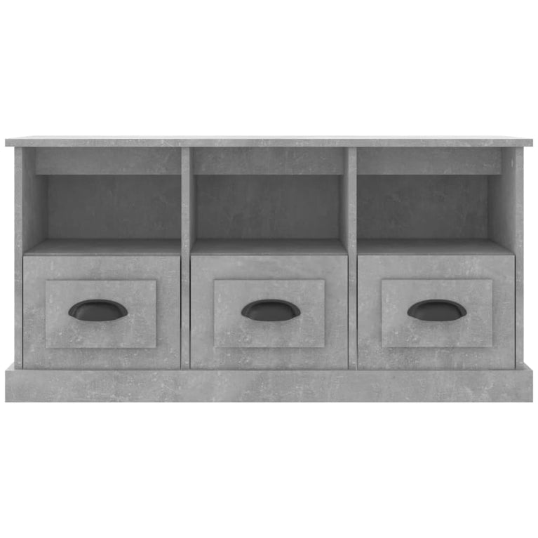 Tv-meubel 100x35x50 cm bewerkt hout betongrijs MeubelReus
