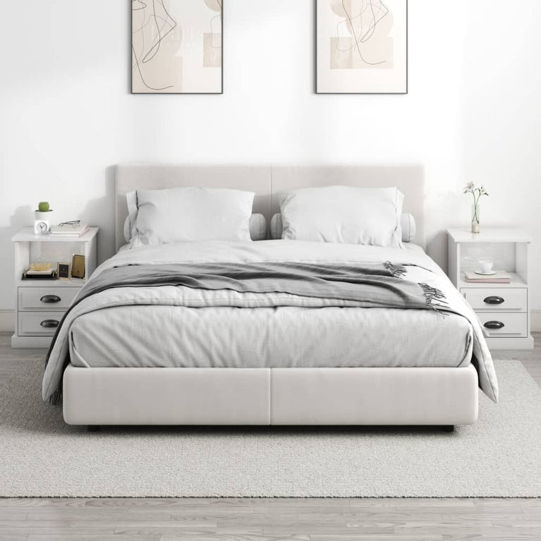Nachtkastjes 2 st 43x36x60 cm hoogglans wit MeubelReus
