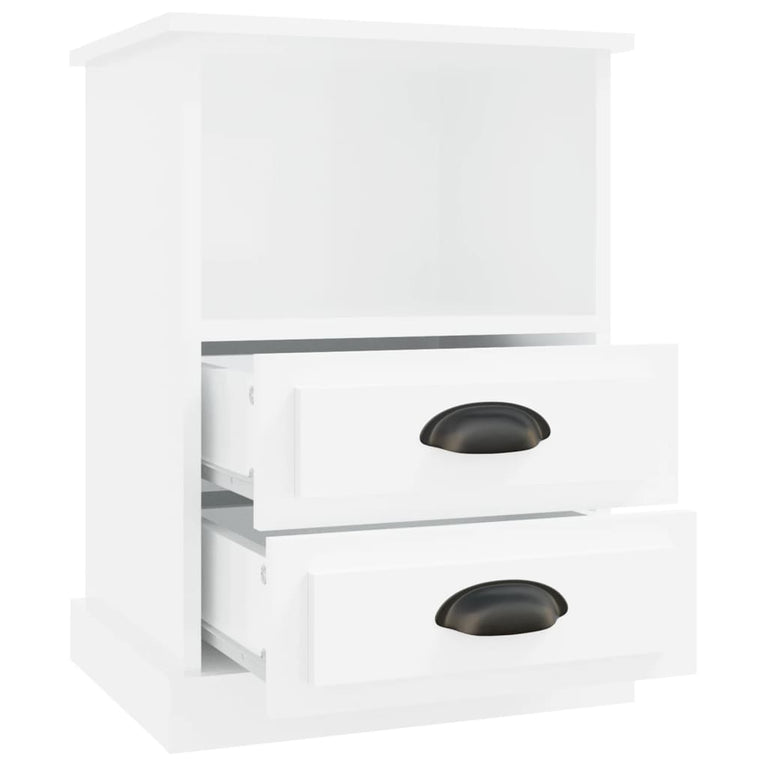 Nachtkastjes 2 st 43x36x60 cm hoogglans wit MeubelReus
