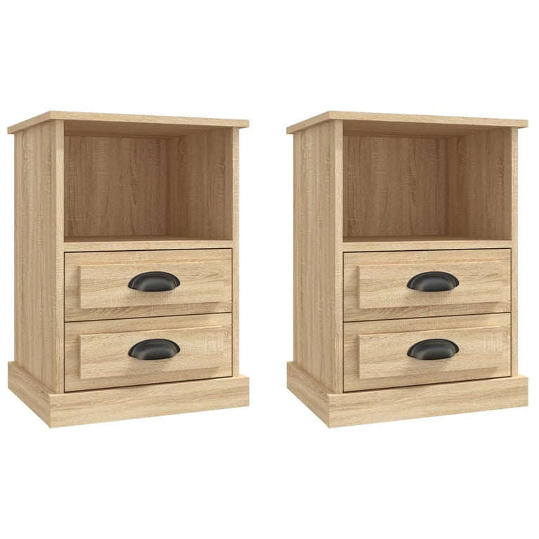 Nachtkastjes 2 st 43x36x60 cm sonoma eikenkleurig MeubelReus