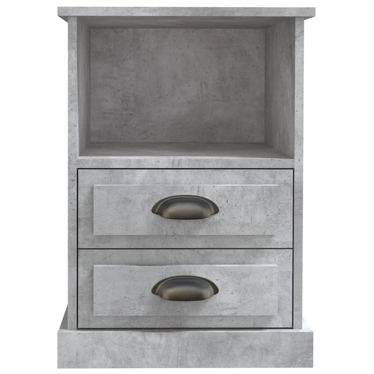 Nachtkastjes 2 st 43x36x60 cm betongrijs MeubelReus