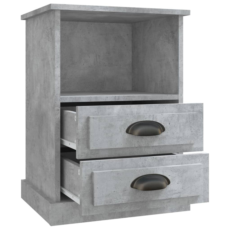 Nachtkastjes 2 st 43x36x60 cm betongrijs MeubelReus