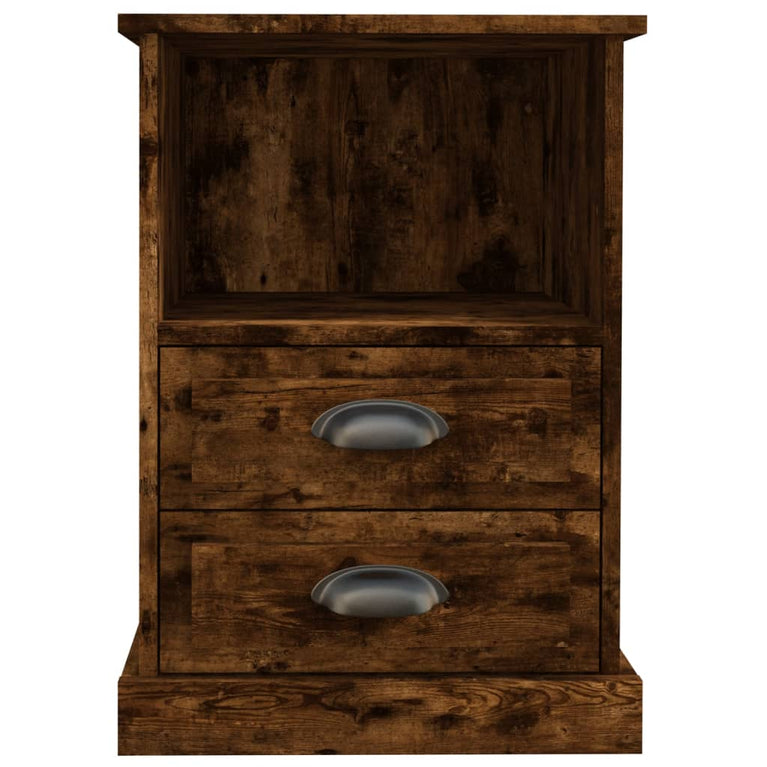 Nachtkastjes 2 st 43x36x60 cm gerookt eikenkleurig MeubelReus