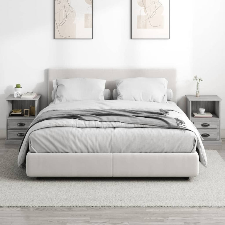 Nachtkastjes 2 st 43x36x60 cm grijs sonoma eikenkleurig MeubelReus