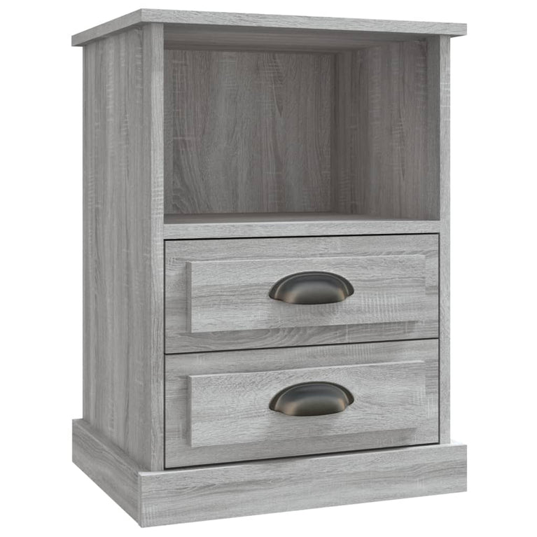 Nachtkastjes 2 st 43x36x60 cm grijs sonoma eikenkleurig MeubelReus