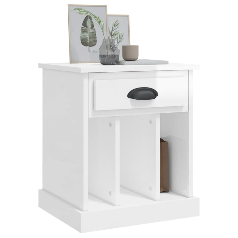 Nachtkastjes 2 st 43x36x50 cm hoogglans wit MeubelReus