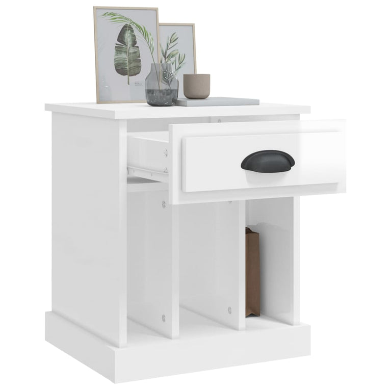 Nachtkastjes 2 st 43x36x50 cm hoogglans wit MeubelReus