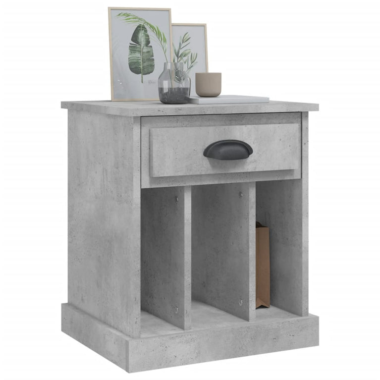 Nachtkastjes 2 st 43x36x50 cm betongrijs MeubelReus