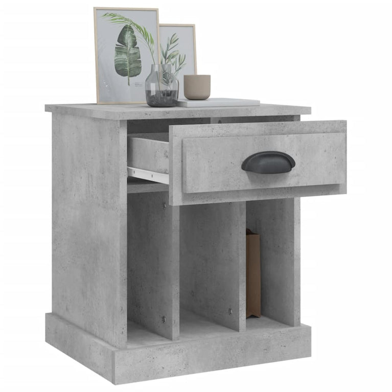 Nachtkastjes 2 st 43x36x50 cm betongrijs MeubelReus