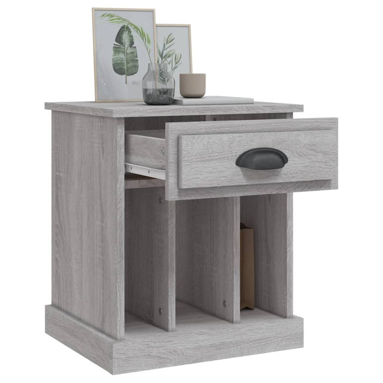 Nachtkastjes 2 st 43x36x50 cm grijs sonoma eikenkleurig MeubelReus