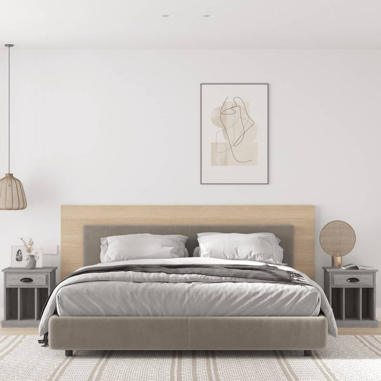 Nachtkastjes 2 st 43x36x50 cm grijs sonoma eikenkleurig MeubelReus