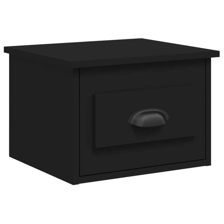 Nachtkastjes 2 st wandgemonteerd 41,5x36x28 cm zwart MeubelReus