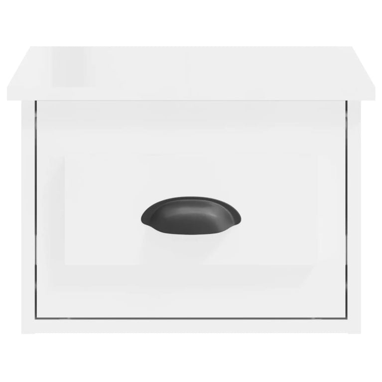 Nachtkastjes 2 st wandgemonteerd 41,5x36x28 cm hoogglans wit MeubelReus