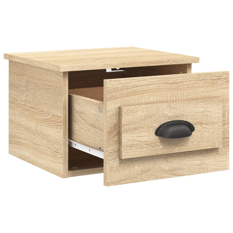 Nachtkastjes 2 st wandgemonteerd 41,5x36x28 cm sonoma eiken MeubelReus