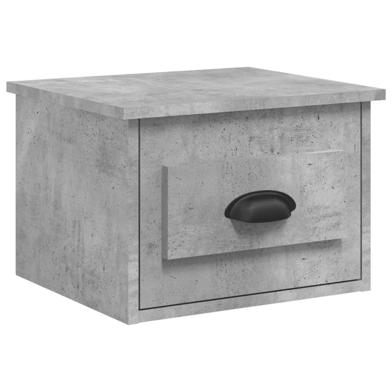 Nachtkastjes 2 st wandgemonteerd 41,5x36x28 cm betongrijs