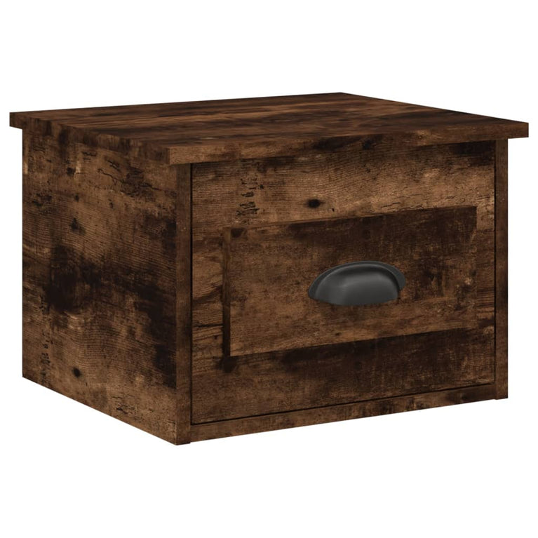Nachtkastjes 2 st wandgemonteerd 41,5x36x28 cm gerookt eiken MeubelReus