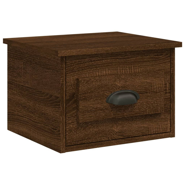 Nachtkastjes 2 st wandgemonteerd 41,5x36x28 cm bruin eikenkleur MeubelReus