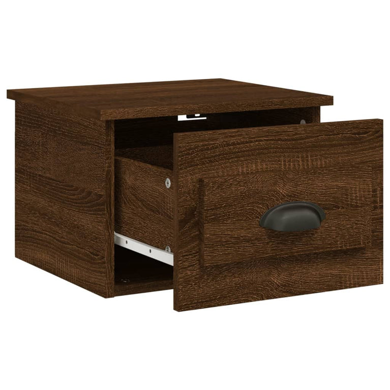 Nachtkastjes 2 st wandgemonteerd 41,5x36x28 cm bruin eikenkleur MeubelReus