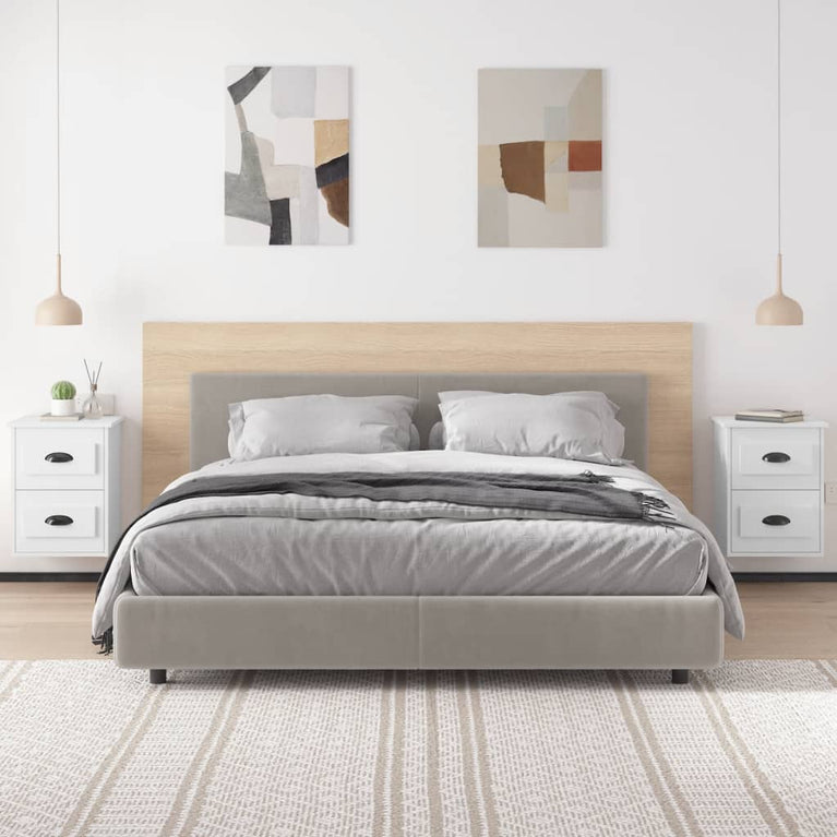 Nachtkastjes 2 st wandgemonteerd 41,5x36x53 cm wit MeubelReus