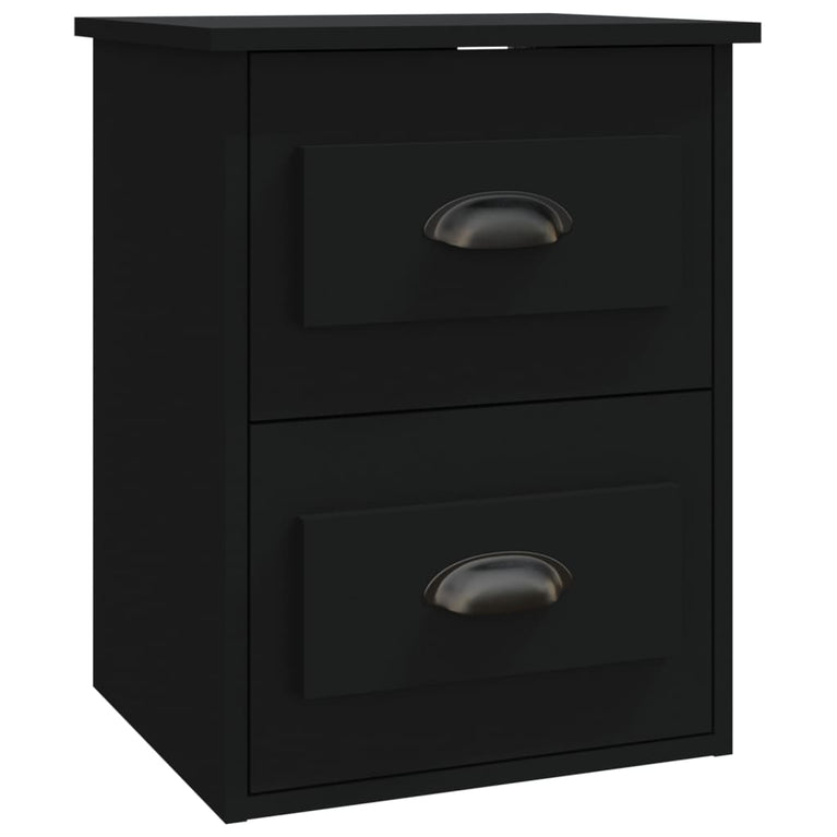 Nachtkastjes 2 st wandgemonteerd 41,5x36x53 cm zwart MeubelReus